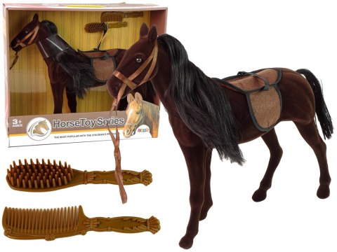 LEAN Toys Figurka Konia Brązowy Akcesoria Do Czesania LEAN Toys Figurka Konia Brązowy Akcesoria Do Czesania