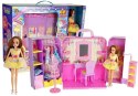 LEAN Toys Garderoba ze Światłem i Lustrem Lalka 26 cm Zestaw Ubrań Akcesoria