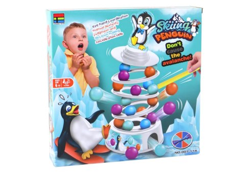 LEAN Toys Gra Zręcznościowa Pingwin Kulki Zjeżdżalnia Wieża Piłeczki LEAN Toys Gra Zręcznościowa Pingwin Kulki Zjeżdżalnia Wieża Piłeczki