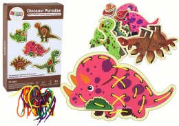 LEAN Toys Gra Zręcznościowa Raj Dinozaurów Sznurowane Kolorowe