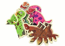 LEAN Toys Gra Zręcznościowa Raj Dinozaurów Sznurowane Kolorowe