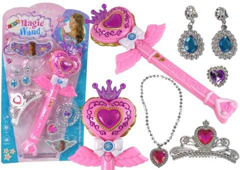 LEAN Toys Interaktywna Magiczna Różdżka Projektor Różowa Akcesoria Wróżka LEAN Toys Interaktywna Magiczna Różdżka Projektor Różowa Akcesoria Wróżka