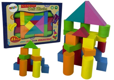 LEAN Toys Klocki Piankowe Konstrukcyjne 41 Elementów Dla Dzieci LEAN Toys Klocki Piankowe Konstrukcyjne 41 Elementów Dla Dzieci