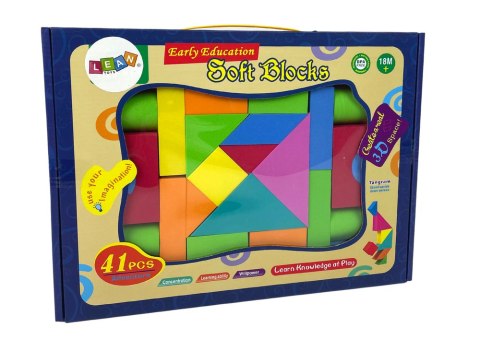 LEAN Toys Klocki Piankowe Konstrukcyjne 41 Elementów Dla Dzieci LEAN Toys Klocki Piankowe Konstrukcyjne 41 Elementów Dla Dzieci