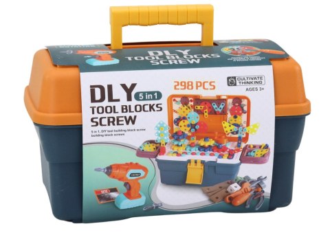 LEAN Toys Klocki Puzzle Konstrukcyjne 3D W Skrzynce DIY Rozkręcanie Wiertarka LEAN Toys Klocki Puzzle Konstrukcyjne 3D W Skrzynce DIY Rozkręcanie Wiertarka