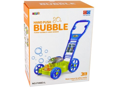 LEAN Toys Kosiarka Maszyna do Baniek Mydlanych Niebieska Bańki Mydlane Muzyka LEAN Toys Kosiarka Maszyna do Baniek Mydlanych Niebieska Bańki Mydlane Muzyka