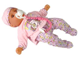 LEAN Toys Lalka Bobas Dźwięk Smoczek Śliniaczek Różowa Piżama Jednorożec