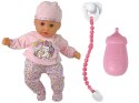 LEAN Toys Lalka Bobas Dźwięk Smoczek Śliniaczek Różowa Piżama Jednorożec