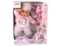 LEAN Toys Lalka Bobas Dźwięk Smoczek Śliniaczek Różowa Piżama Jednorożec