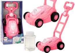 LEAN Toys Maszyna Do Baniek Mydlanych Kosiarka Jeździk z Rączką Różowa