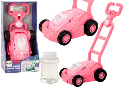 LEAN Toys Maszyna Do Baniek Mydlanych Kosiarka Jeździk z Rączką Różowa LEAN Toys Maszyna Do Baniek Mydlanych Kosiarka Jeździk z Rączką Różowa