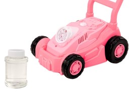 LEAN Toys Maszyna Do Baniek Mydlanych Kosiarka Jeździk z Rączką Różowa