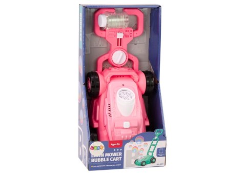 LEAN Toys Maszyna Do Baniek Mydlanych Kosiarka Jeździk z Rączką Różowa LEAN Toys Maszyna Do Baniek Mydlanych Kosiarka Jeździk z Rączką Różowa
