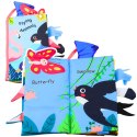 LEAN Toys Miękka Książeczka Sensoryczna Ptaki Szeleszcząca Piszczałka Kolorowa