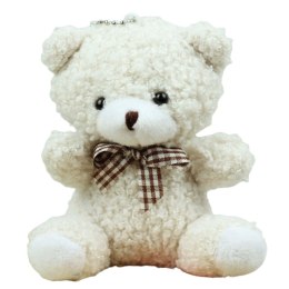 LEAN Toys Miś Pluszowy Brelok Zawieszka Ozdoba Biały 8cm