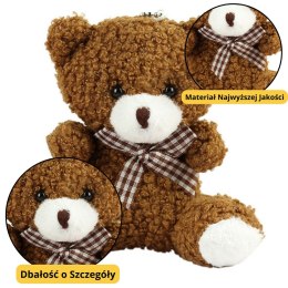 LEAN Toys Miś Pluszowy Brelok Zawieszka Ozdoba Brązowy 8cm