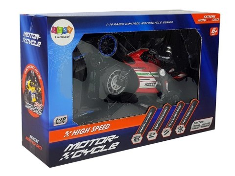 LEAN Toys Motor Sportowy Ścigacz Zdalnie Sterowany 2.4G Zasięg 35 m Czerwony LEAN Toys Motor Sportowy Ścigacz Zdalnie Sterowany 2.4G Zasięg 35 m Czerwony