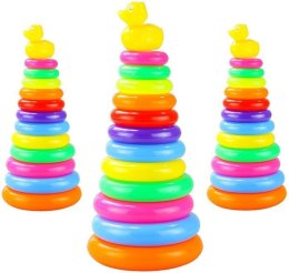 LEAN Toys Piramidka z kółek Piramida 40cm Wysoka Układanka