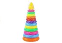 LEAN Toys Piramidka z kółek Piramida 40cm Wysoka Układanka