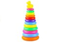 LEAN Toys Piramidka z kółek Piramida 40cm Wysoka Układanka