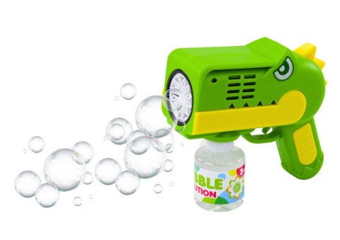 LEAN Toys Pistolet Na Bańki Mydlane Światła Dinozaur Zielony LEAN Toys Pistolet Na Bańki Mydlane Światła Dinozaur Zielony