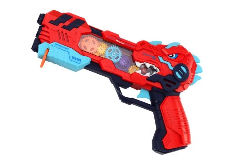 LEAN Toys Pistolet Projektor Dinozaur Światła Dźwięki Niebieski Czerwony LEAN Toys Pistolet Projektor Dinozaur Światła Dźwięki Niebieski Czerwony