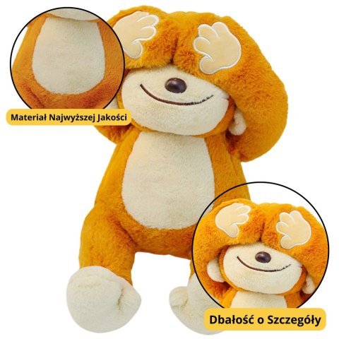 LEAN Toys Pluszowa Maskotka Przytulanka Małpka Z Magnesami Brązowa 23cm LEAN Toys Pluszowa Maskotka Przytulanka Małpka Z Magnesami Brązowa 23cm