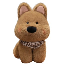 LEAN Toys Pluszowa Maskotka Przytulanka Piesek Z Chustą Brązowy 25cm
