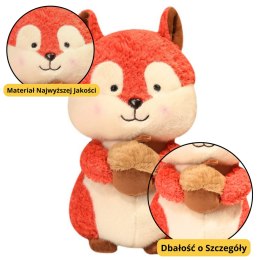 LEAN Toys Pluszowa Maskotka Przytulanka Wiewiórka z Orzeszkiem 25cm