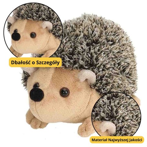 LEAN Toys Pluszowy Jeżyk Maskotka Przytulanka Brązowy 17,5cm LEAN Toys Pluszowy Jeżyk Maskotka Przytulanka Brązowy 17,5cm