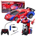 LEAN Toys Samochód Robot Spider Pająk Zdalnie Sterowany 2w1 Światła Dźwięki
