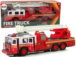 LEAN Toys Straż Pożarna Napęd Frykcyjny Światła Dźwięki Drabina Otwierane Drzwi