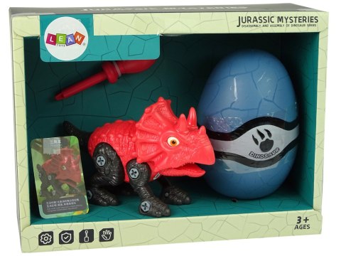 LEAN Toys Zestaw Dinozaur Triceratops z Jajkiem DIY Śrubokręt LEAN Toys Zestaw Dinozaur Triceratops z Jajkiem DIY Śrubokręt