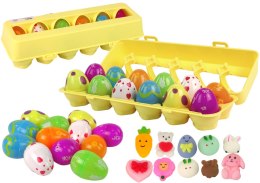 LEAN Toys Zestaw Jajka Wielkanocne Squishy 12 Sztuk