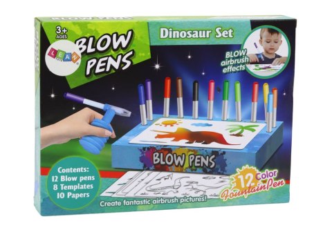 LEAN Toys Zestaw Kreatywny Dmuchane Flamastry Pisaki Dinozaury LEAN Toys Zestaw Kreatywny Dmuchane Flamastry Pisaki Dinozaury