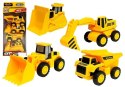 LEAN Toys Zestaw Pojazdów Budowy 4 sztuki Napęd Frykcyjny