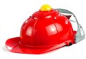 LEAN Toys Zestaw Strażaka Dla Dziecka Kask Toporek Akcesoria Czerwony