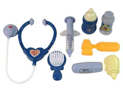 LEAN Toys Zestaw do Opieki Nad Psem Weterynarz Akcesoria Niebieski LEAN Toys Zestaw do Opieki Nad Psem Weterynarz Akcesoria Niebieski