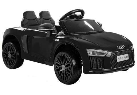 LEAN CARS Auto na Akumulator Audi R8 Spyder Czarny LEAN CARS Auto na Akumulator Audi R8 Spyder Czarny