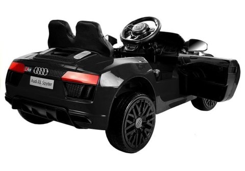 LEAN CARS Auto na Akumulator Audi R8 Spyder Czarny LEAN CARS Auto na Akumulator Audi R8 Spyder Czarny