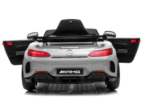 LEAN CARS Auto na Akumulator Mercedes GTR Srebrny Lakierowany LEAN CARS Auto na Akumulator Mercedes GTR Srebrny Lakierowany