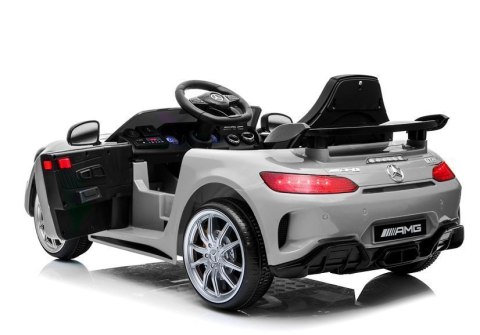 LEAN CARS Auto na Akumulator Mercedes GTR Srebrny Lakierowany LEAN CARS Auto na Akumulator Mercedes GTR Srebrny Lakierowany