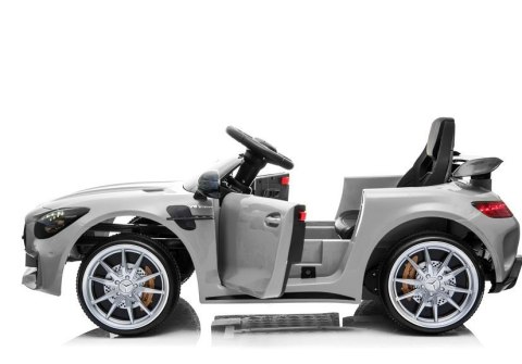 LEAN CARS Auto na Akumulator Mercedes GTR Srebrny Lakierowany LEAN CARS Auto na Akumulator Mercedes GTR Srebrny Lakierowany