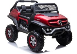 LEAN CARS Auto na Akumulator Mercedes Unimog Czerwony