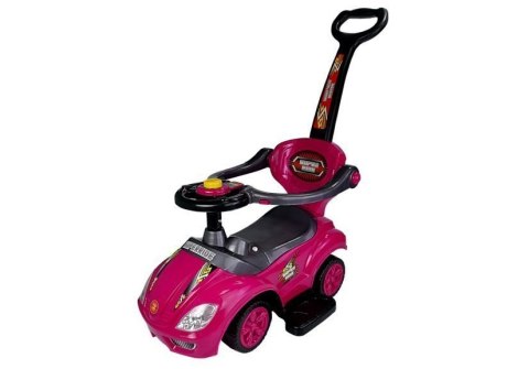 LEAN CARS Jeździk z Pchaczem Mega Car 3w1 Różowy LEAN CARS Jeździk z Pchaczem Mega Car 3w1 Różowy