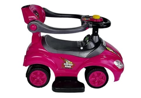 LEAN CARS Jeździk z Pchaczem Mega Car 3w1 Różowy LEAN CARS Jeździk z Pchaczem Mega Car 3w1 Różowy