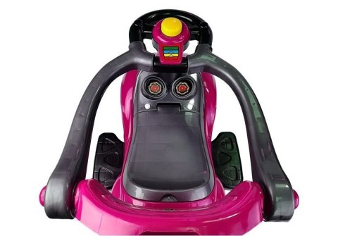 LEAN CARS Jeździk z Pchaczem Mega Car 3w1 Różowy LEAN CARS Jeździk z Pchaczem Mega Car 3w1 Różowy