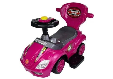 LEAN CARS Jeździk z Pchaczem Mega Car 3w1 Różowy LEAN CARS Jeździk z Pchaczem Mega Car 3w1 Różowy