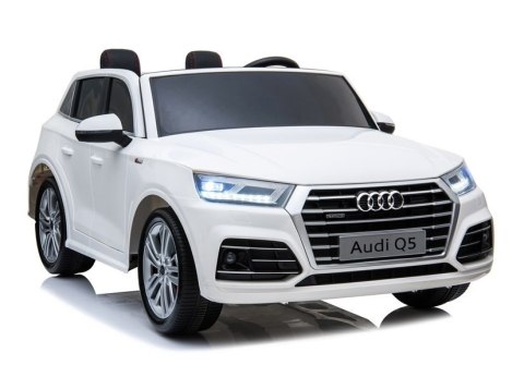 LEAN CARS Pojazd na Akumulator Nowe Audi Q5 2-osobowe Białe LEAN CARS Pojazd na Akumulator Nowe Audi Q5 2-osobowe Białe