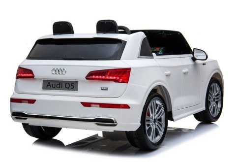 LEAN CARS Pojazd na Akumulator Nowe Audi Q5 2-osobowe Białe LEAN CARS Pojazd na Akumulator Nowe Audi Q5 2-osobowe Białe